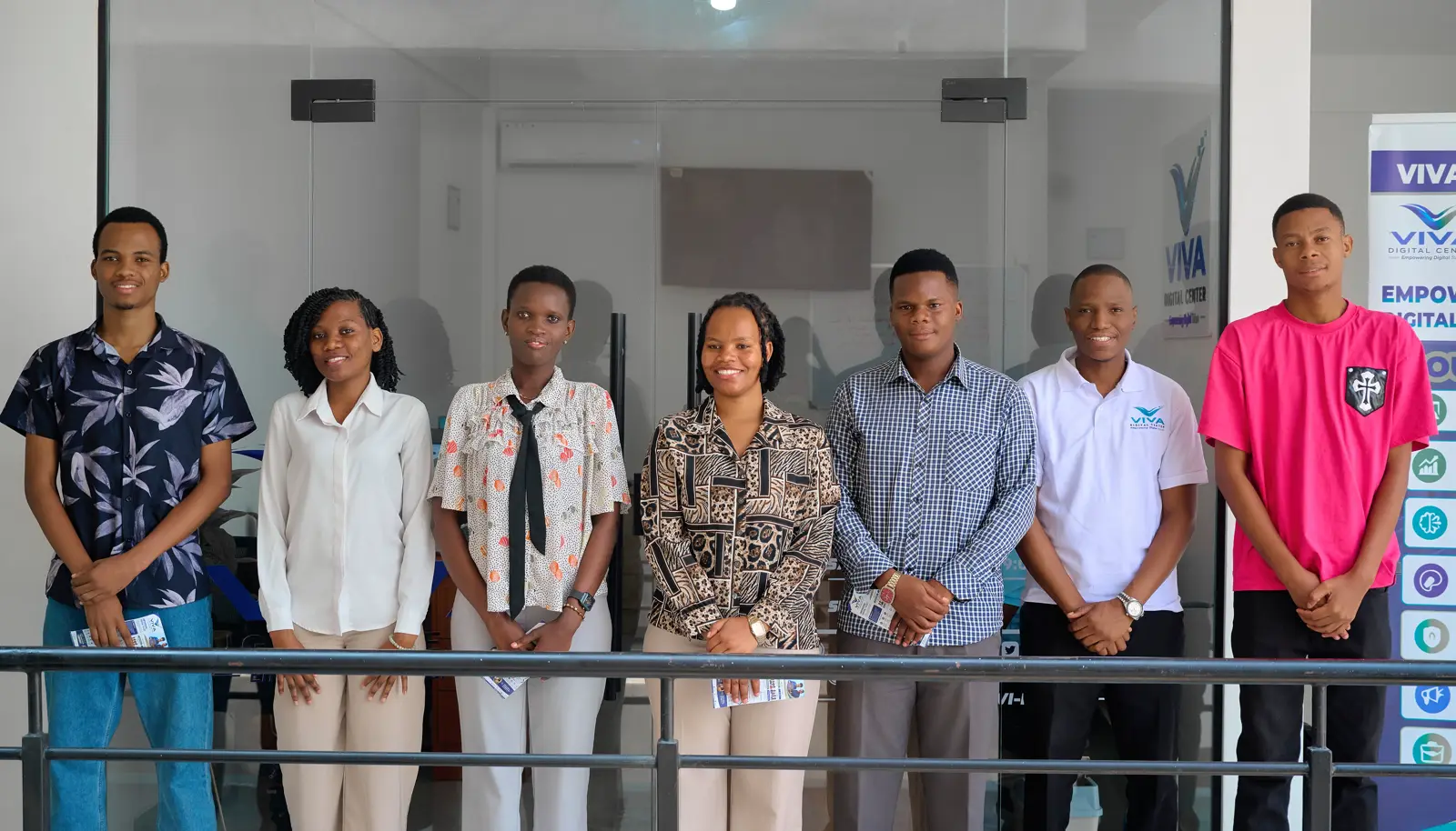 The VIVA Digital Center team standing together at the center